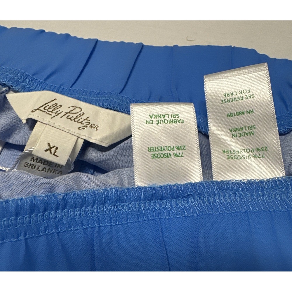 Lilly Pulitzer Size XL Bal Harbour Palazzo Pants Lunar Blue A Lil Nauti Engineer - Picture 6 of 13